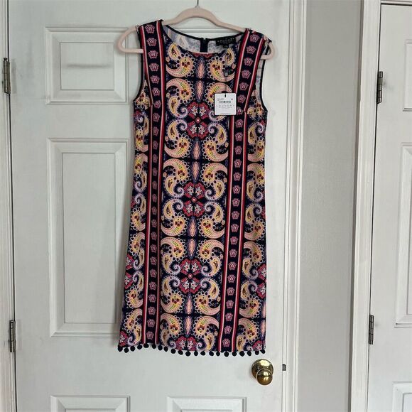 Laundry By Shelli Segal Women's Medallion Knit Dress Size 4 Multicolor - Picture 1 of 6